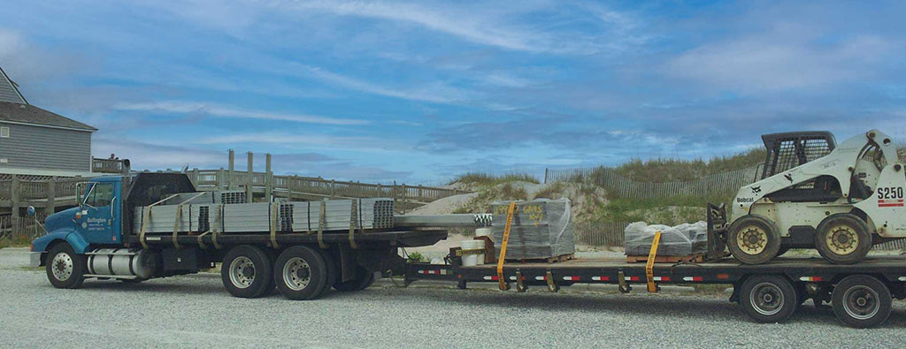 Guardrail Installation at the Beach